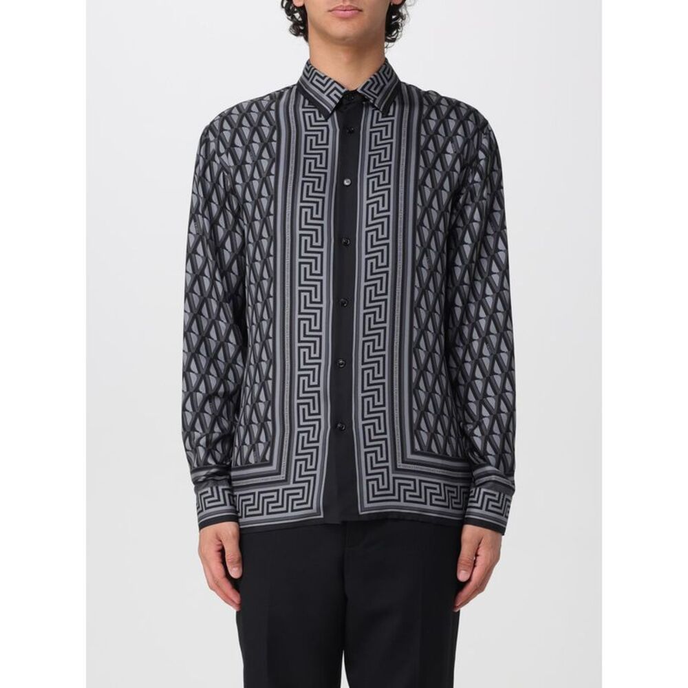 Versace Shirt Men Charcoal